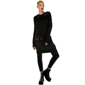 SOLD—Disturbia Goth Hex Jumper Dress